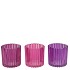 ROMAN SKY PURPLE MIX GLASS CANDLE HOLDER ASS 8X8X8CM NM