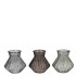 ROMAN BLACK CLEAR DIAMOND GLASS VASE ASS 11X11XCM NM