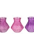 ROMAN SKY PURPLE CLEAR MIX DIAMOND GLASS VASE ASS 15X17 NM