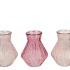 ROMAN SWEETS PINK CLEAR MIX DIAMOND GLASS VASE ASS 15X21 NM