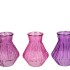 ROMAN SKY PURPLE CLEAR MIX DIAMOND GLASS VASE ASS 15X21 NM