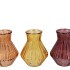 ROMAN AUTUMN CLEAR DIAMOND GLASS VASE ASS 15X21CM NM