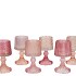 BICOLORE SWEETS PINK STRUCTURE T-LIGHT ASS 8X15CM