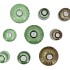 DAYAH GREEN MIX GLASS BOTTLE SET 3 7X11CM NM