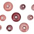 DAYAH RED MIX GLASS BOTTLE SET 3 7X11CM