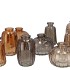 DAYAH WOODS BROWN MIX GLASS BOTTLE SET 3 7X11CM NM