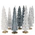 TWINKLE GREY MIX GLASS TREE MATT ASS 9X25CM NM