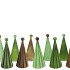 TWINKLE GREEN MIX GLASS TREE LIGHTS BALL ASS 9X22CM NM