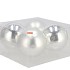 GLASS BALL GLANS COMBI ZILVER 100MM P/4