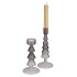 NOVA BLACK CANDLE HOLDER TRICOLOR 9X9X17CM