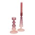 NOVA SWEETS PINK CANDLE HOLDER TRICOLOR 9X9X22CM