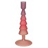 NOVA RED CANDLE HOLDER TRICOLOR 9X9X22CM NM