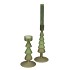 NOVA GREEN CANDLE HOLDER TRICOLOR 9X9X22CM NM