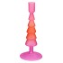 NOVA FUCHSIA CANDLE HOLDER TRICOLOR 9X9X22CM