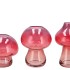 NOVA RED VASE MUSHROOM NARROW TRICOLOR 13X13X20CM