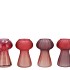 NOVA RED VASE MUSHROOM STRUCTURE TRICOLOR 11X11X18CM