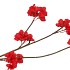 SILK CHERRY BLOSSOM FIERY RED 85CM NM