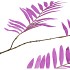 SILK PALM LEAF PURPLE 87CM NM