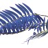 SILK PALM LEAF BLUE 125CM NM
