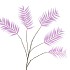 SILK PALM LEAF LILAC 125CM NM