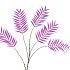 SILK PALM LEAF PURPLE 125CM NM