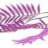 SILK PALM LEAF PURPLE 125CM NM