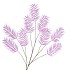 SILK PALM LEAF LILAC 150CM NM