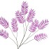 SILK PALM LEAF PURPLE 150CM NM