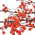 SILK BERRY BRANCHED RED 135CM NM