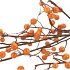 SILK BERRY BRANCHED ORANGE 135CM NM