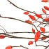 SILK ROSEBOTTLE ORANGE 133CM