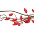 SILK ROSEBOTTLE FIERY RED 93CM