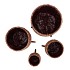 LOFTIER DARK BROWN BASKET SET 4 18X44/24X52/32X60/38X65CM