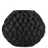 INGA JADA BLACK OVAL VASE STRUCTURE 24X10X20CM NM