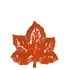 LEAF MAPLE PLATE ORANGE 11X11X3CM NM