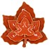 LEAF MAPLE PLATE ORANGE 18X18X4CM NM