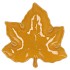 LEAF MAPLE PLATE YELLOW 24X24X4CM NM