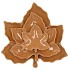 LEAF MAPLE PLATE BROWN 24X24X4CM NM