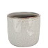 IRON STONE WHITE GLAZED POT 9X8CM