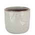 IRON STONE WHITE GLAZED POT 13X13CM