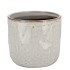 IRON STONE WHITE GLAZED POT 16X15CM