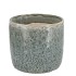 IRON STONE BLUE GLAZED POT 13X13CM