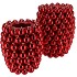 CHRISTMASBALL RED VASE 27X27X33CM