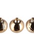 CHRISTMASBALL GOLD SINGLE VASE ASS 9X9X8CM