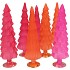 TWINKLE FUCHSIA MIX GLASS TREE MATT ASS 9X35CM NM