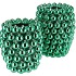 CHRISTMASBALL GREEN VASE 27X27X33CM