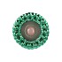 CHRISTMASBALL GREEN POT 17X17X12CM NM