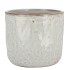 IRON STONE WHITE GLAZED POT 19X17CM