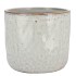 IRON STONE WHITE GLAZED POT 21X19CM