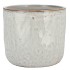IRON STONE WHITE GLAZED POT 24X23CM